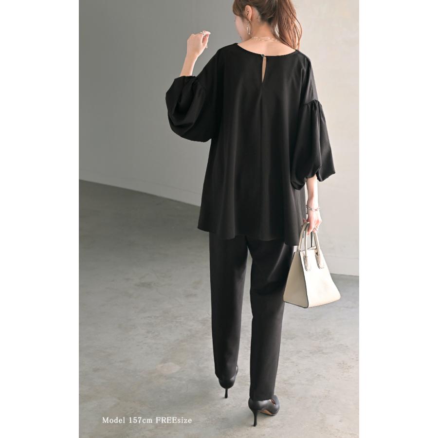 シャツ 楊柳 レディース トップス ブラウス ロング ロングシャツ チュニック Vネック シワになりにくい 長袖 半袖 | HUG.U | 17