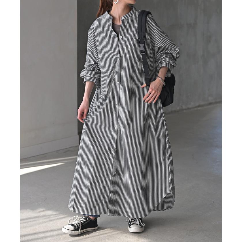 HUG.U（ハグユー） ワンピース ストライプ シャツワンピース シャツ