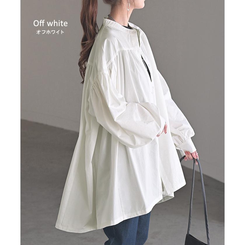 HUG.U（ハグユー） シャツ ギャザー 綿100 レディース トップス ノー