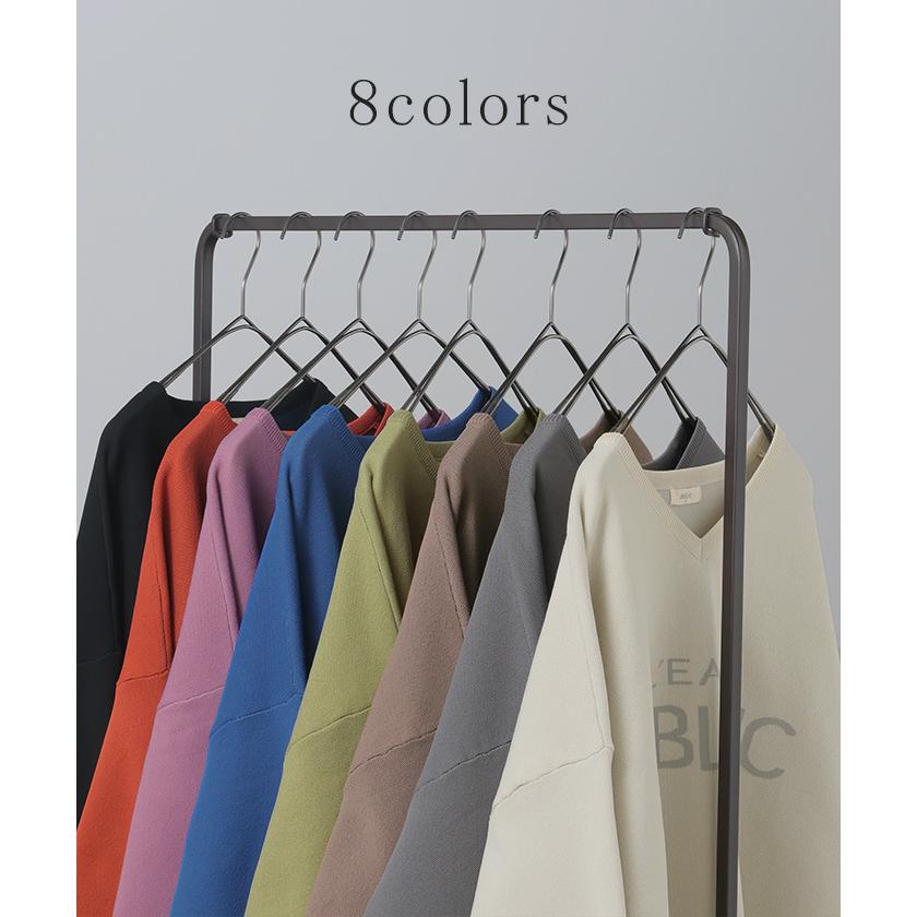 ニット ロゴ スポンジニット レディース トップス セーター ロゴニット オーバー プルオーバー | HUG.U | 17