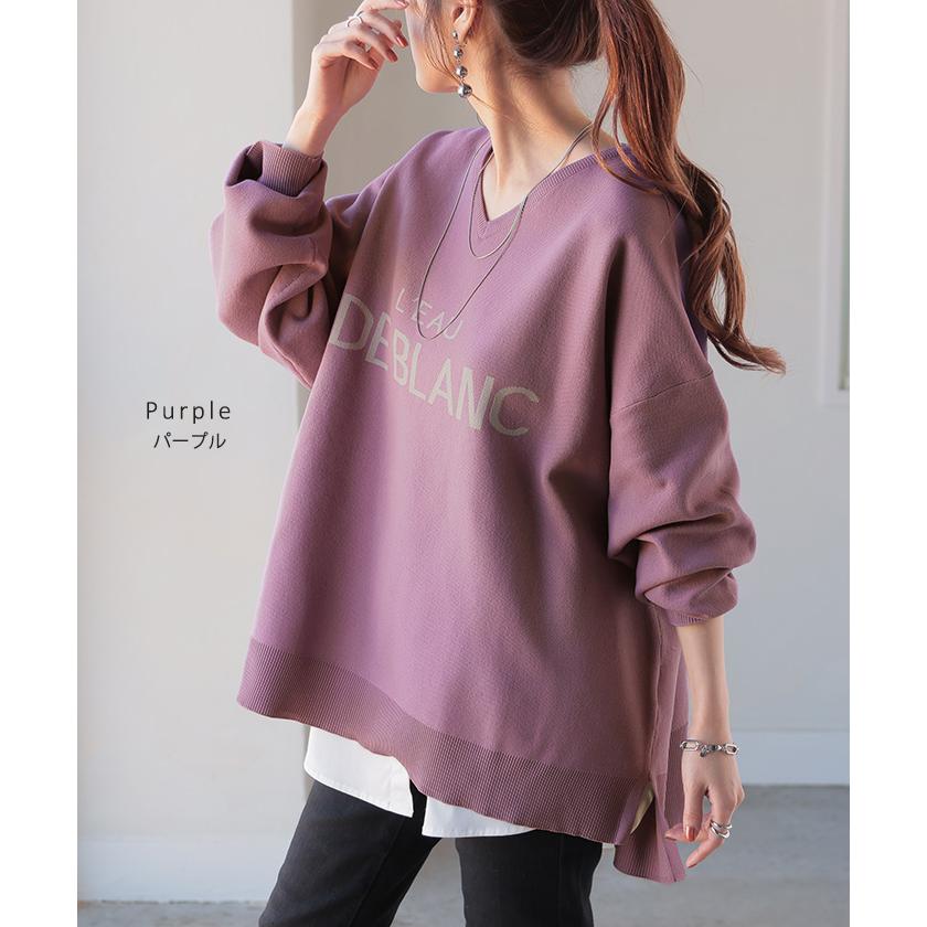 ニット ロゴ スポンジニット レディース トップス セーター ロゴニット オーバー プルオーバー | HUG.U | 26