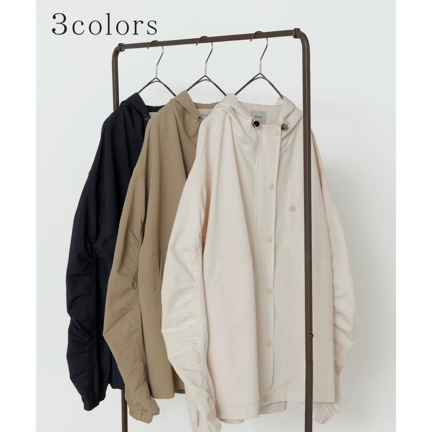 アウター マウンテンパーカー 花粉 防止 微 撥水 レディース ロング コート ジャケット パーカー オーバー フード | HUG.U | 10