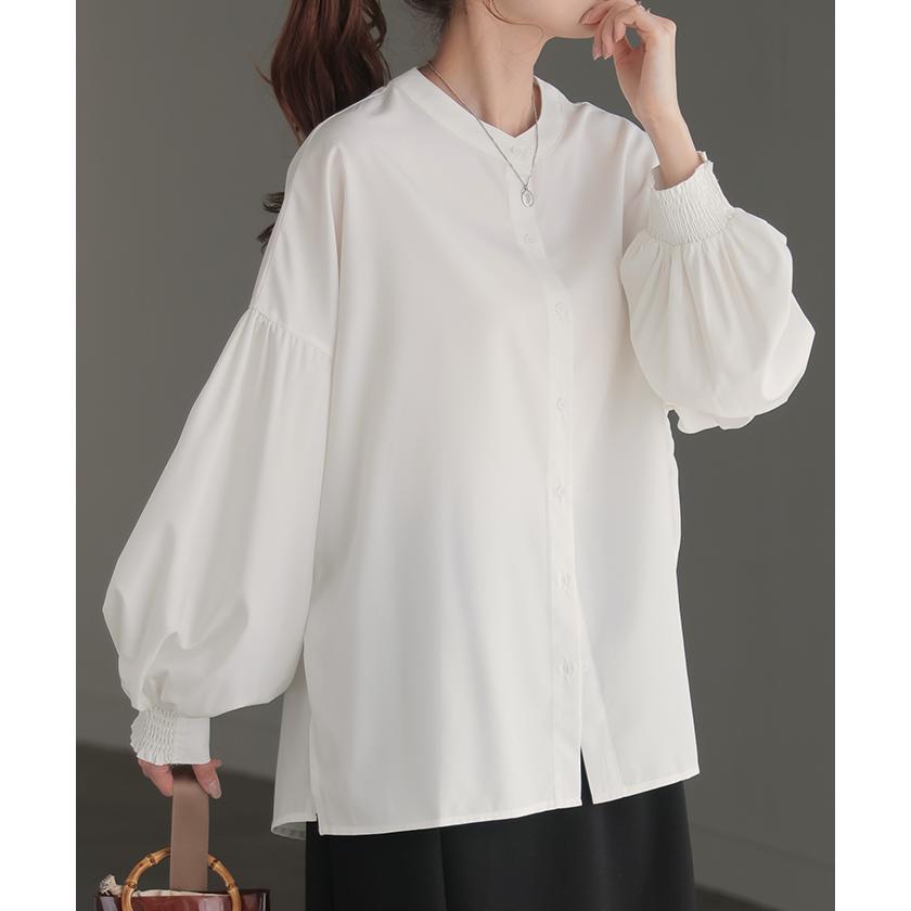 Unpeu Femme ホワイト 長袖シャツ Unpeu Femme ホワイト 長袖シャツ