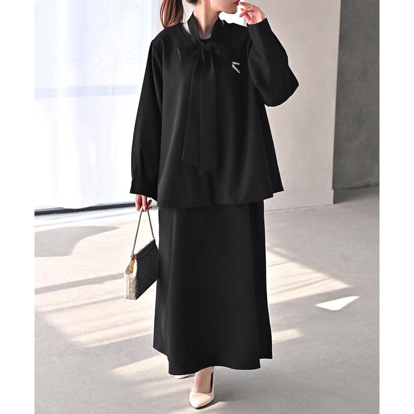 フォーマル 3点セット ワンピース ジャケット 体型カバー レディース ワンピーススーツ スーツ セットアップ | HUG.U | 06