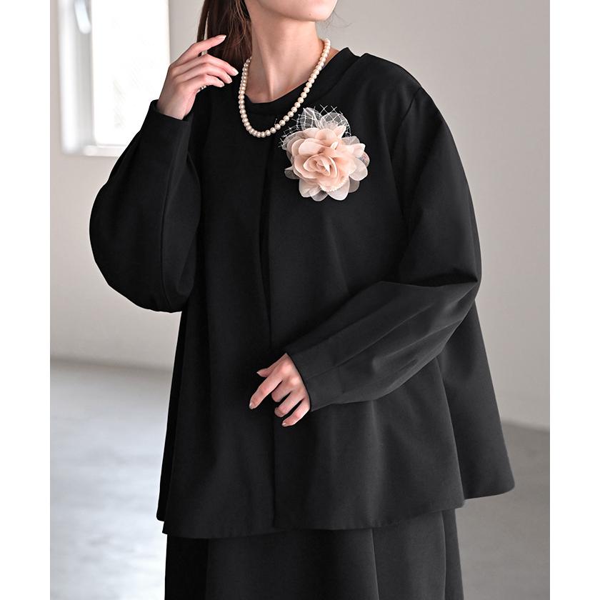 フォーマル 3点セット ワンピース ジャケット 体型カバー レディース ワンピーススーツ スーツ セットアップ | HUG.U | 08