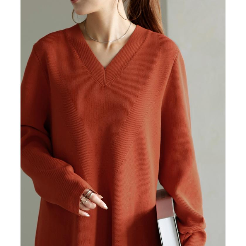 ワンピース ワンピース スポンジニット 選べる 丈 ワンピ レディース ニット 軽量 ロングワンピース Aライン | HUG.U | 08