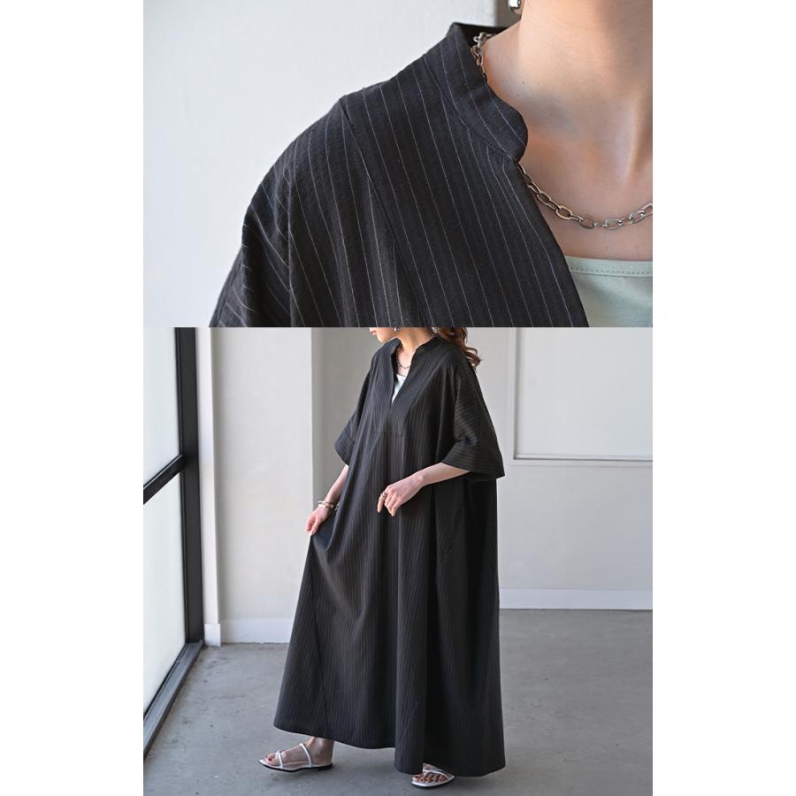 HUG.U（ハグユー） ワンピース シャツ 大判 ストライプ シャツ