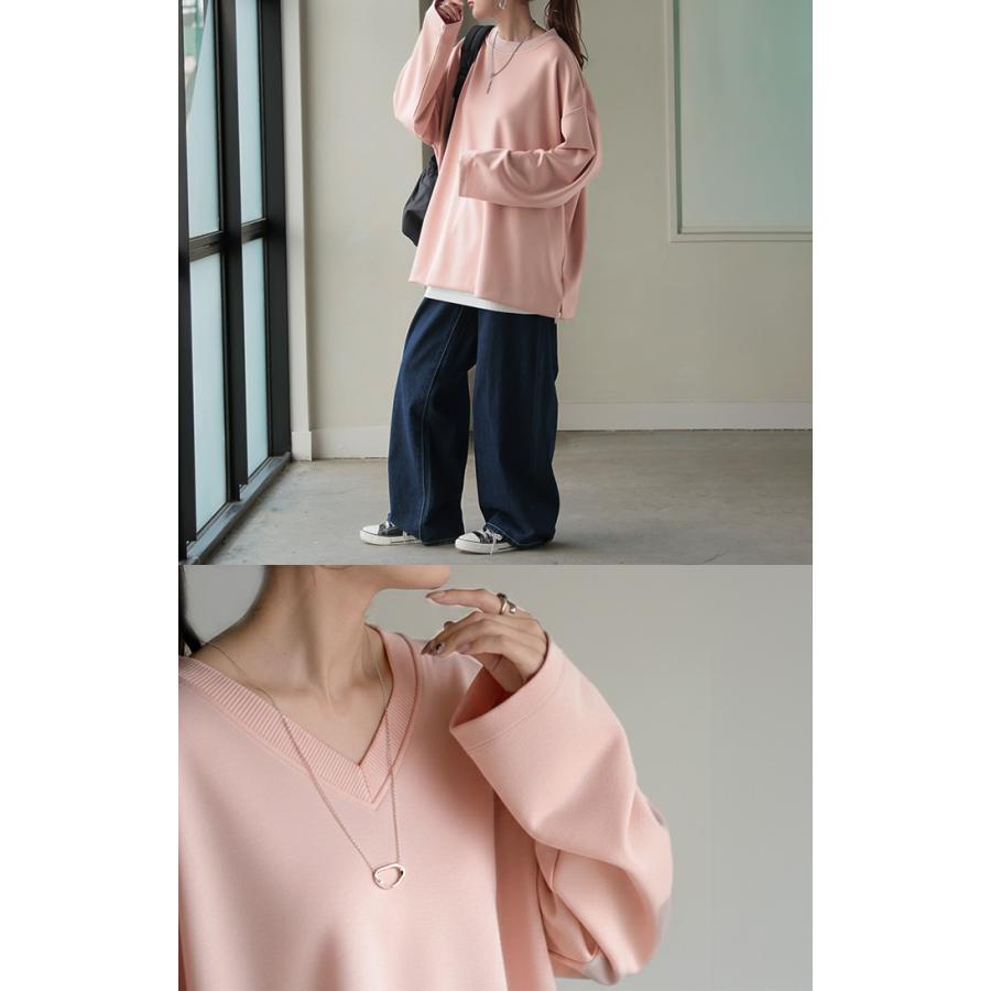 トップス Tシャツ ロンT レディース ポンチ生地 ストレッチ 半袖 長袖 Tシャツ カットソー ロング | HUG.U | 20