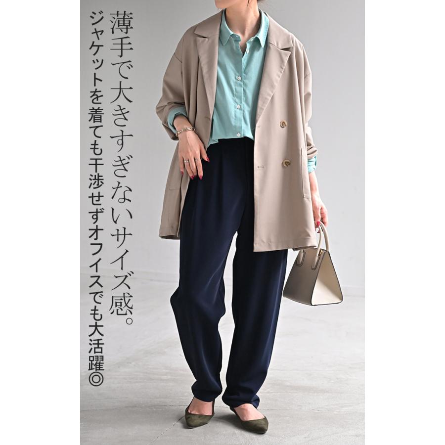 シャツ レディース リネン 風 洗濯機 可能 トップス 接触冷感 イージーケア ブラウス ロング ロングシャツ 麻 風 無地 羽織 ライトアウター きれいめ ゆったり | HUG.U | 22