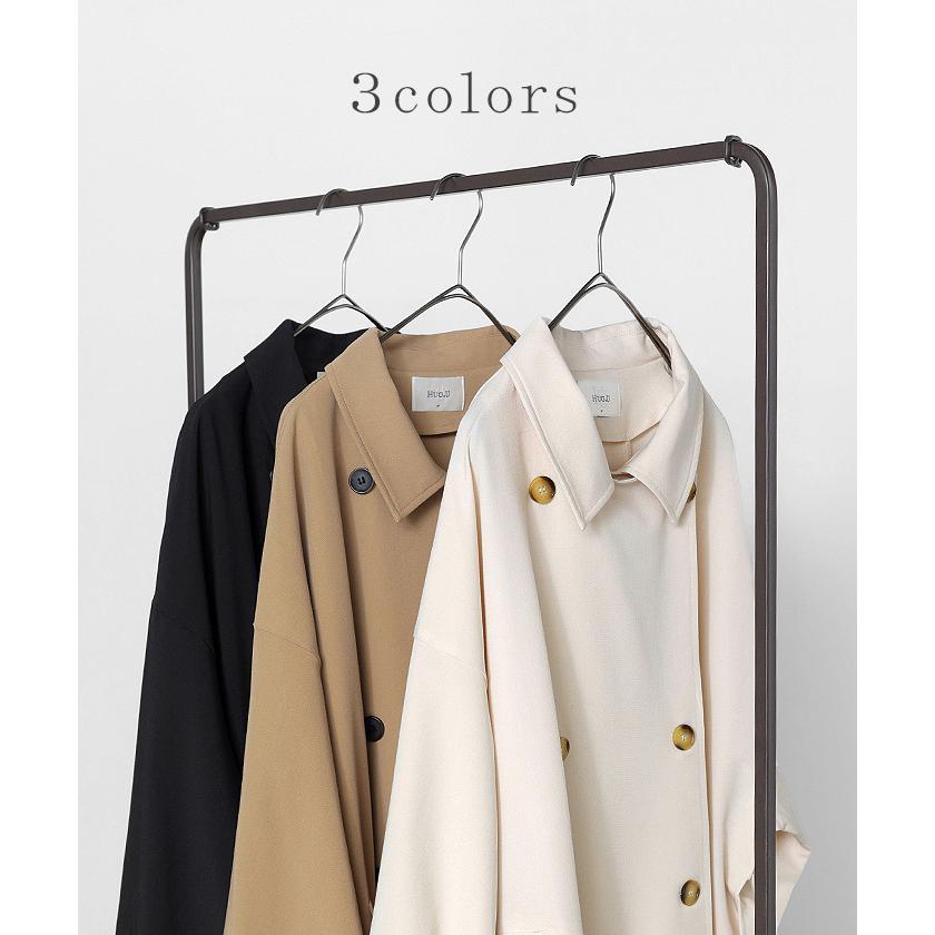 コート 花粉 対策 撥水 レディース アウター トレンチコート ロング ロングコート ジャケット 羽織 ゆったり | HUG.U | 12