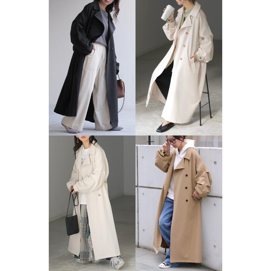 コート 花粉 対策 撥水 レディース アウター トレンチコート ロング ロングコート ジャケット 羽織 ゆったり | HUG.U | 17