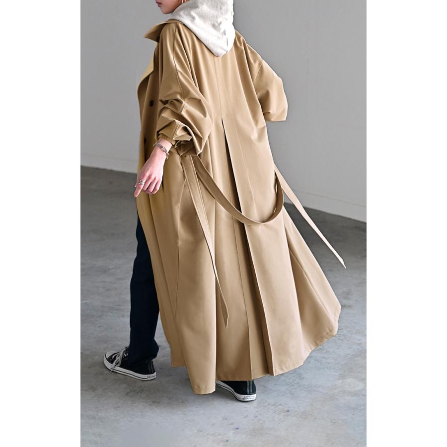 コート 花粉 対策 撥水 レディース アウター トレンチコート ロング ロングコート ジャケット 羽織 ゆったり | HUG.U | 19