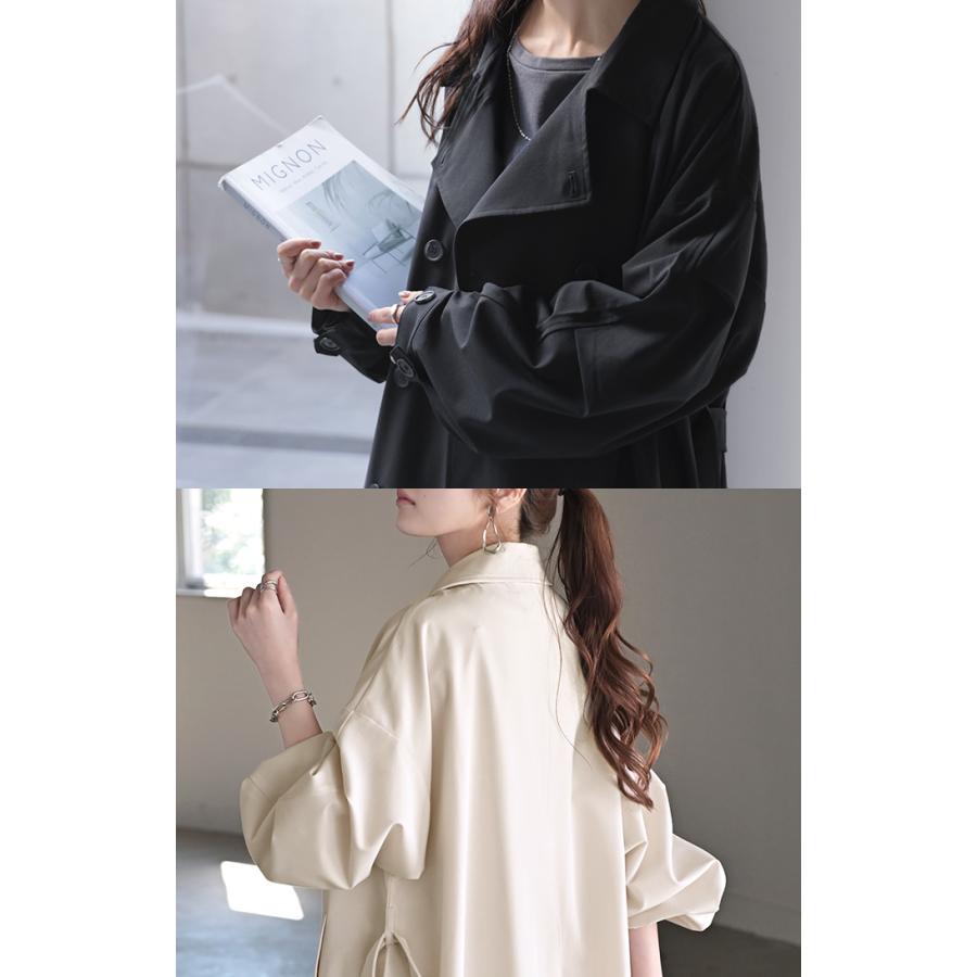 コート 花粉 対策 撥水 レディース アウター トレンチコート ロング ロングコート ジャケット 羽織 ゆったり | HUG.U | 06