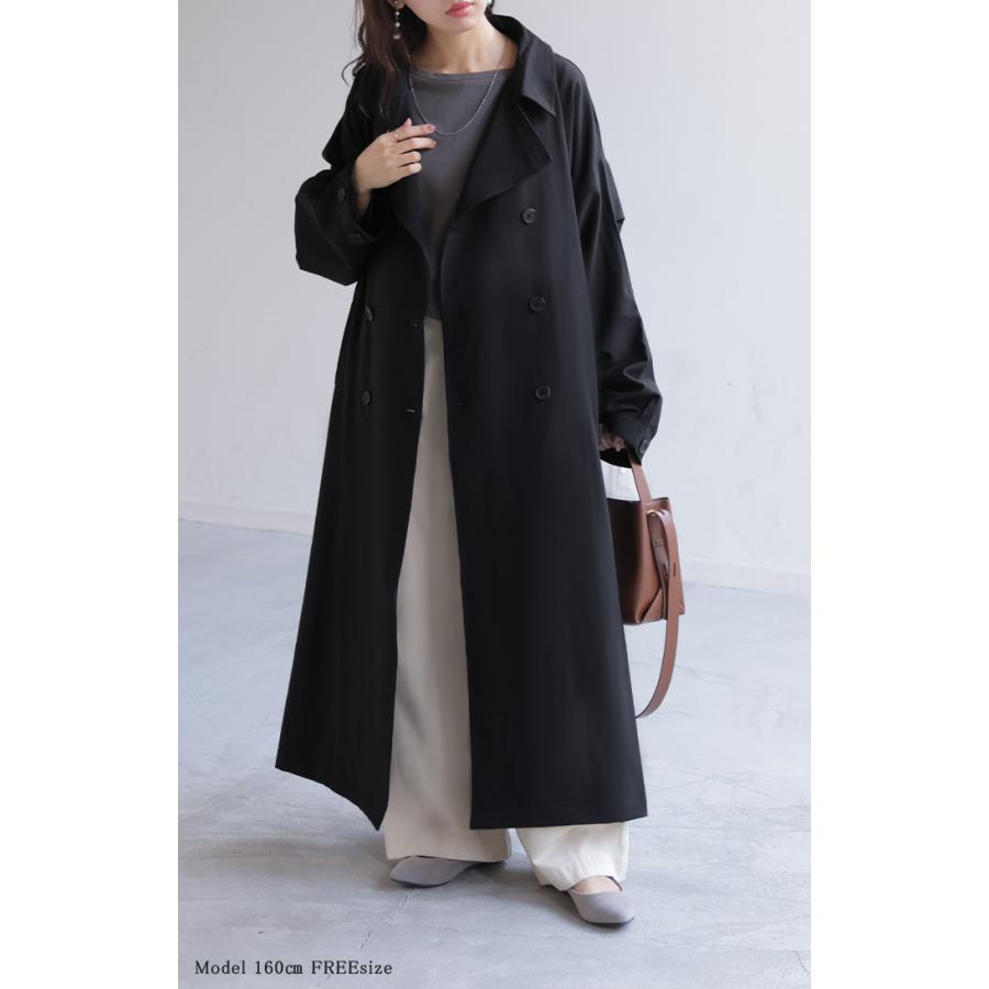 コート 花粉 対策 撥水 レディース アウター トレンチコート ロング ロングコート ジャケット 羽織 ゆったり | HUG.U | 07