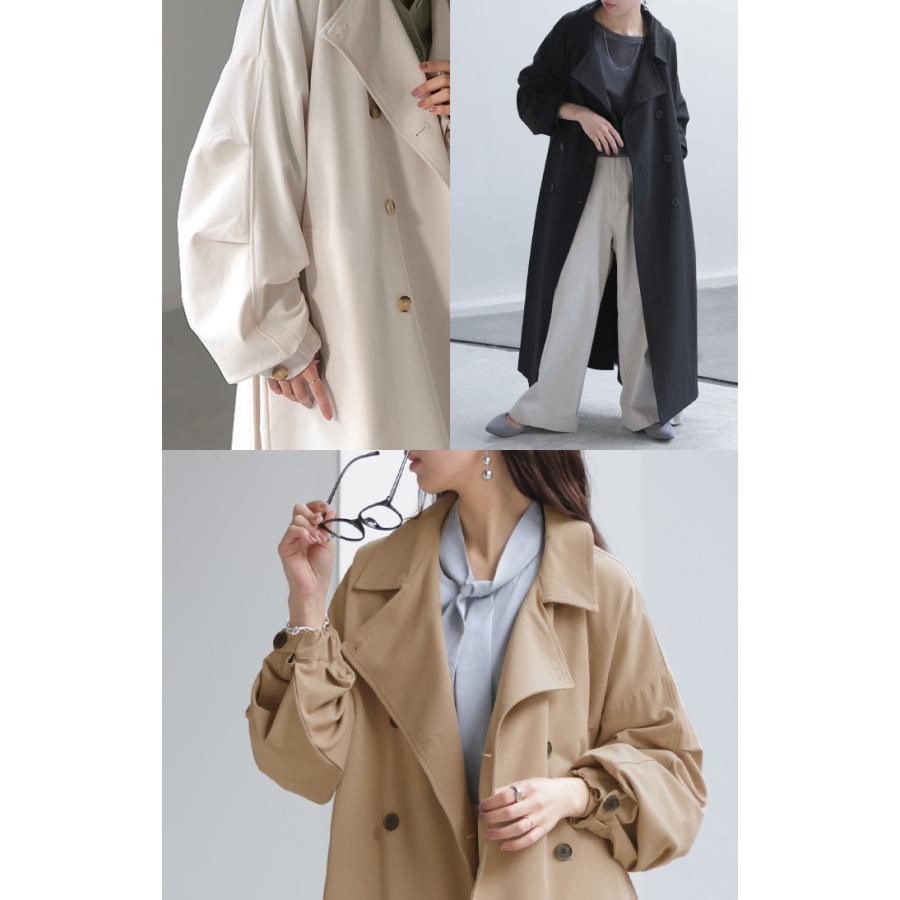 コート 花粉 対策 撥水 レディース アウター トレンチコート ロング ロングコート ジャケット 羽織 ゆったり | HUG.U | 11