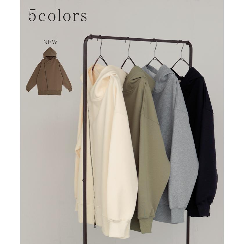 パーカー チュニック アシメ スポーティー アウター レディース ライトアウター トップス トレーナー フード | HUG.U | 15