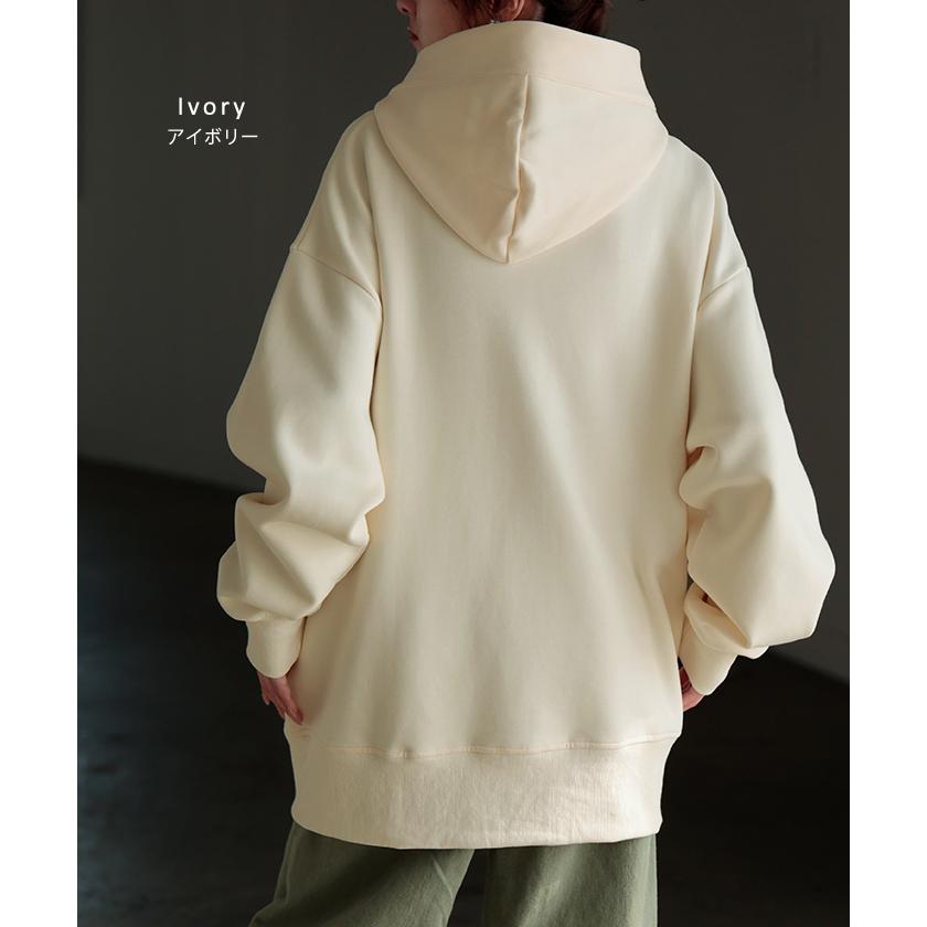 パーカー チュニック アシメ スポーティー アウター レディース ライトアウター トップス トレーナー フード | HUG.U | 19