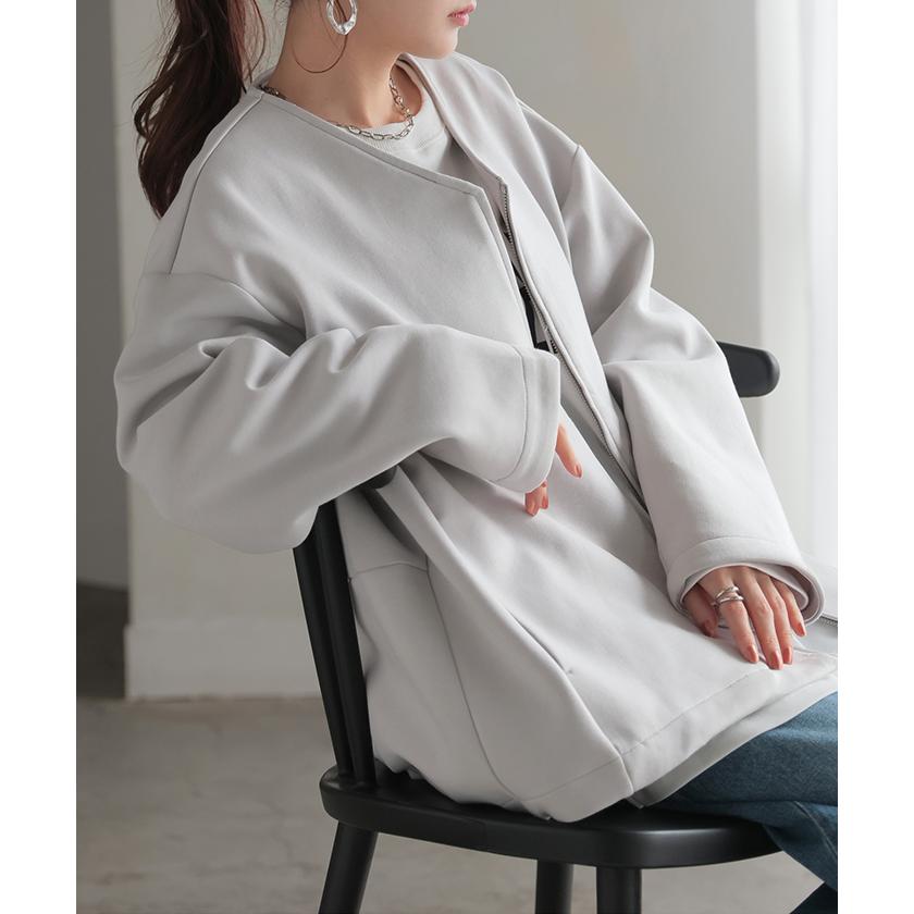 ジャケット ダンボール アウター レディース ロング トップス オーバー ドルマン ニット ジャンパー | HUG.U | 10