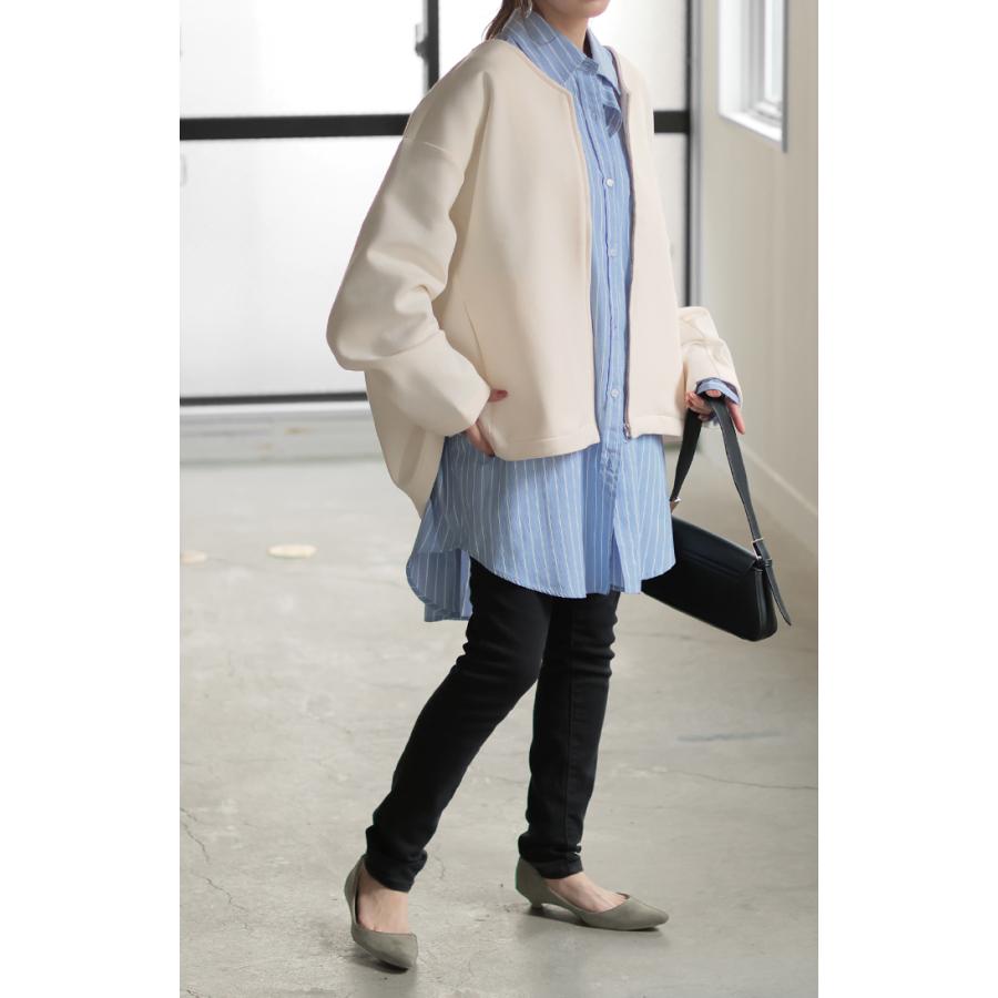 ジャケット ダンボール アウター レディース ロング トップス オーバー ドルマン ニット ジャンパー | HUG.U | 11