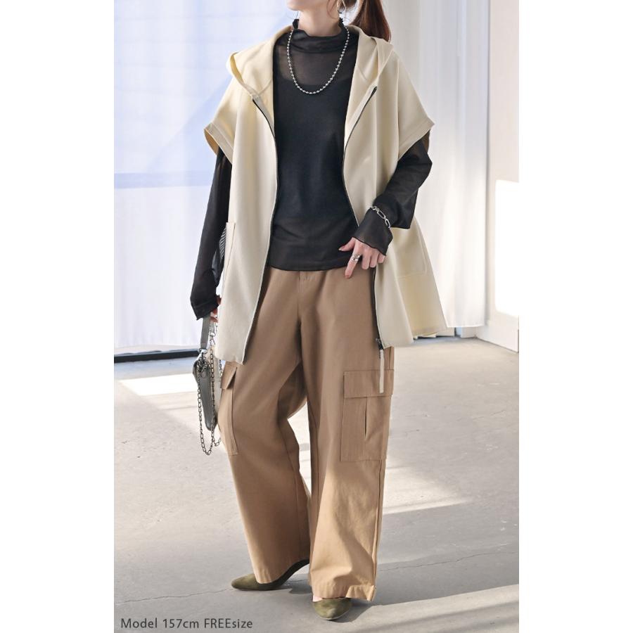 シアートップス レイヤード インナー トップス レディース シアー シースルー シアーインナー ハイネック 無地 長袖 薄手 透け ロング メッシュ メロウ きれいめ | HUG.U | 12