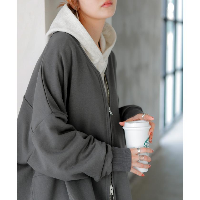 HUG.U ジャケット スウェット ドルマン アウター レディース