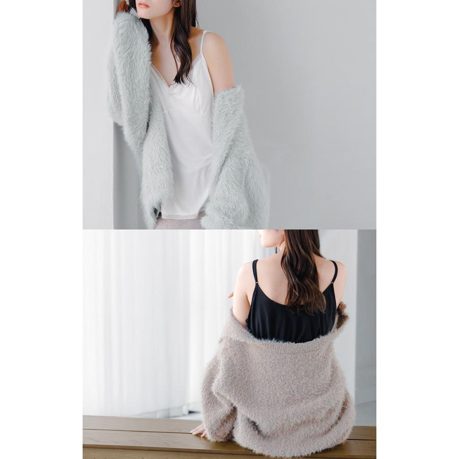 ブラトップ キャミソール カップ付き インナー トップス キャミ レディース 肩紐 調節可能 無地 ロング | HUG.U | 08