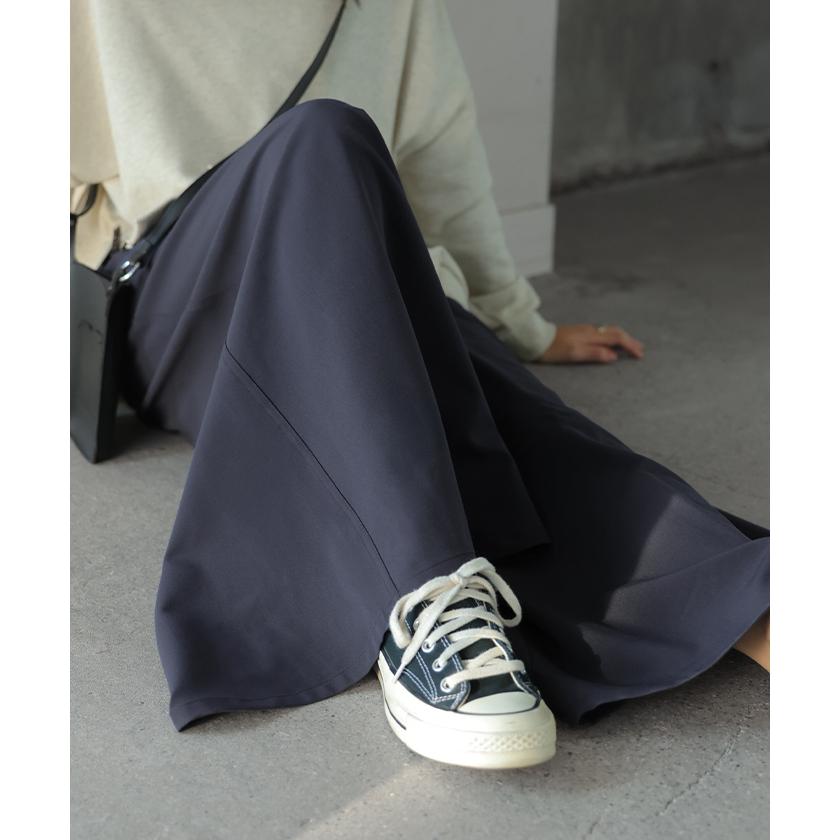 パンツ ワイド レディース ワイドパンツ ロング ロングパンツ フレア フレアパンツ 体型カバー ボトムス ボトム ストレート ズボン ゆったり ハイウエスト | HUG.U | 18