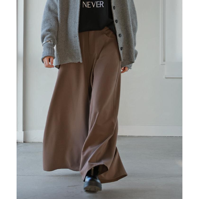 パンツ ワイド レディース ワイドパンツ ロング ロングパンツ フレア フレアパンツ 体型カバー ボトムス ボトム ストレート ズボン ゆったり ハイウエスト | HUG.U | 10