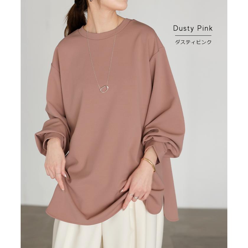 ロンT ブラウス レディース トップス シャツ 長袖 Tシャツ カットソー ロング ティーシャツ チュニック | HUG.U | 17