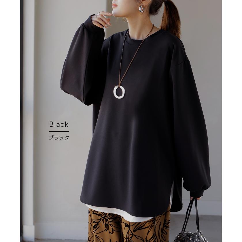 ロンT ブラウス レディース トップス シャツ 長袖 Tシャツ カットソー ロング ティーシャツ チュニック | HUG.U | 19