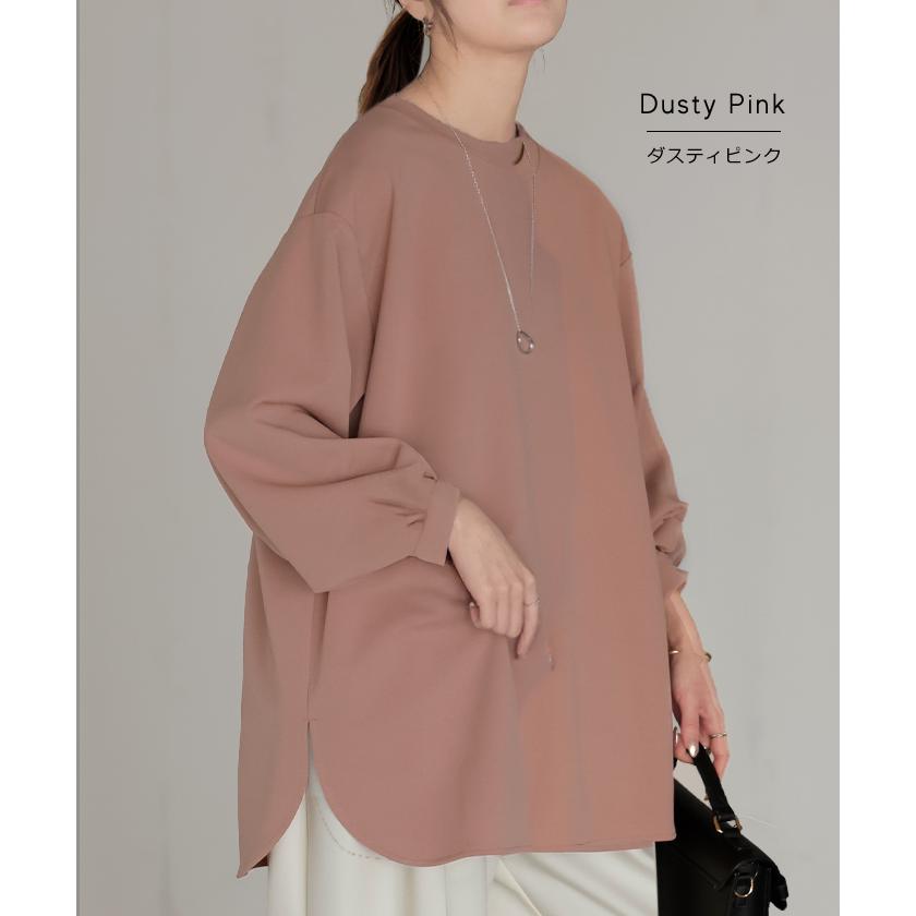 ロンT ブラウス レディース トップス シャツ 長袖 Tシャツ カットソー ロング ティーシャツ チュニック | HUG.U | 24