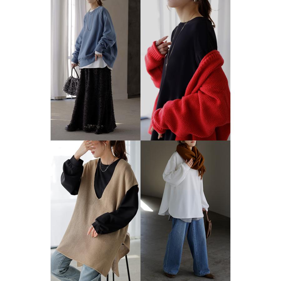 ロンT ブラウス レディース トップス シャツ 長袖 Tシャツ カットソー ロング ティーシャツ チュニック | HUG.U | 20