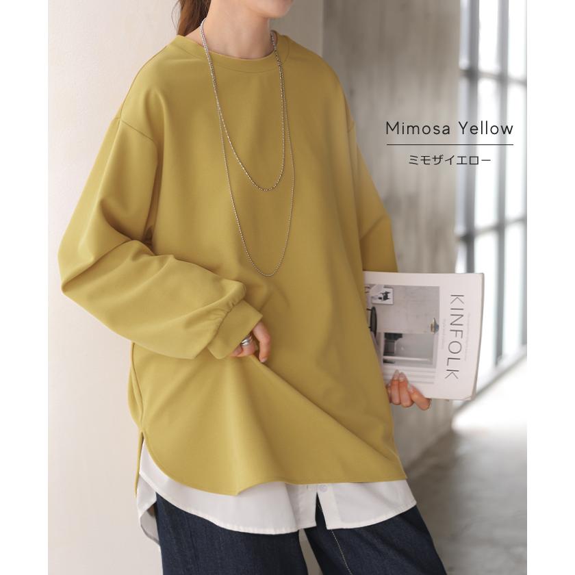 ロンT ブラウス レディース トップス シャツ 長袖 Tシャツ カットソー ロング ティーシャツ チュニック | HUG.U | 26