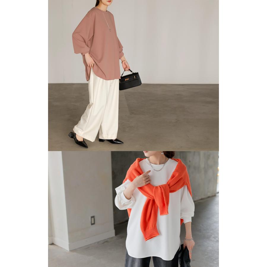 ロンT ブラウス レディース トップス シャツ 長袖 Tシャツ カットソー ロング ティーシャツ チュニック | HUG.U | 11