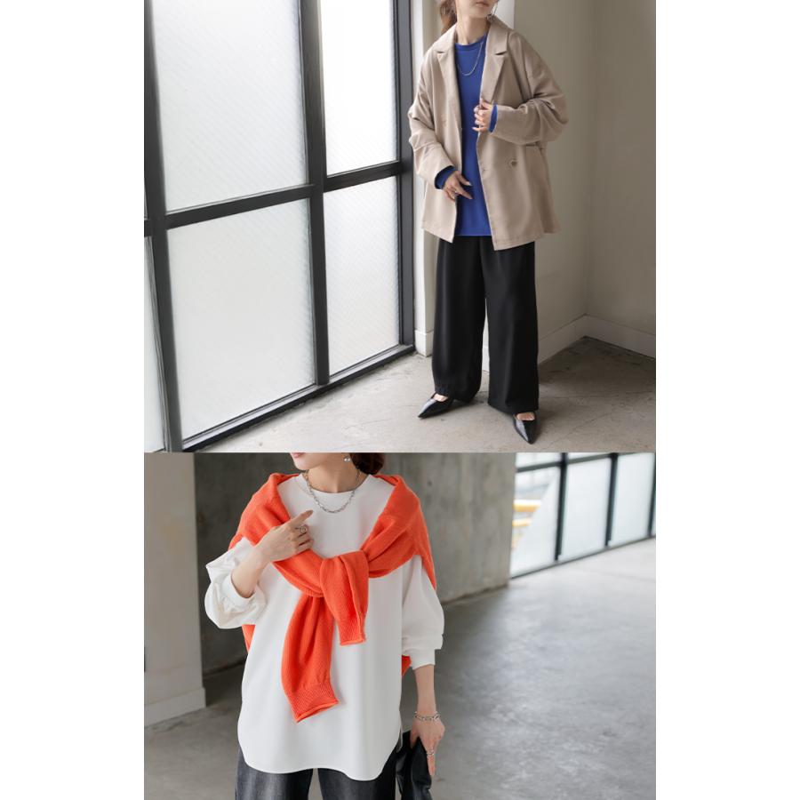 ロンT ブラウス レディース トップス シャツ 長袖 Tシャツ カットソー ロング ティーシャツ チュニック | HUG.U | 13