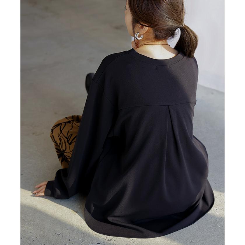 ロンT ブラウス レディース トップス シャツ 長袖 Tシャツ カットソー ロング ティーシャツ チュニック | HUG.U | 09