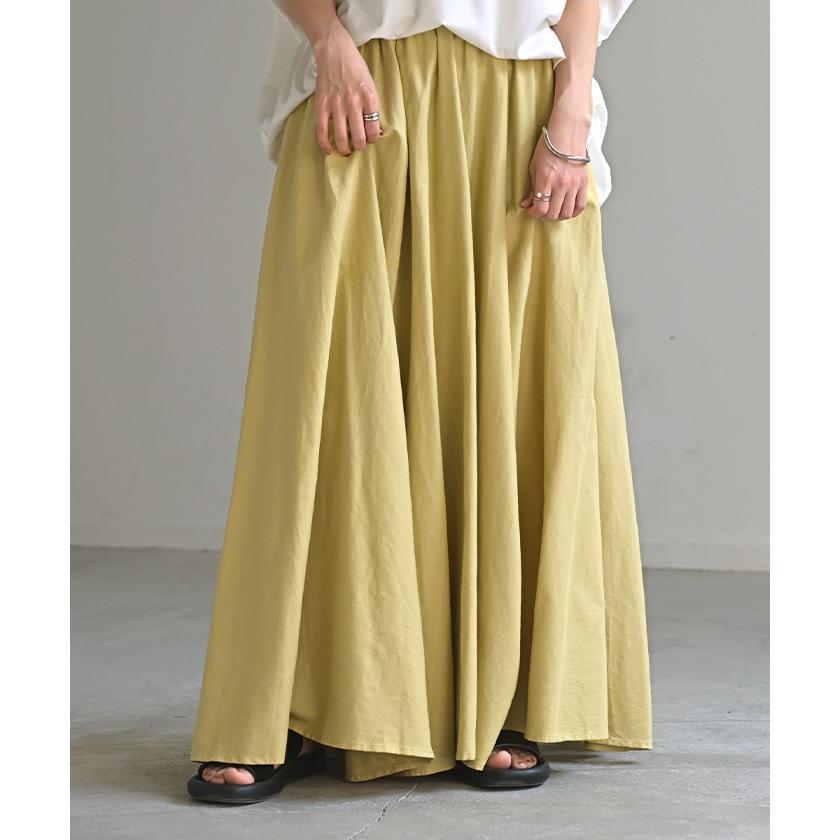 スカート コットン ロングスカート 綿100％ Aライン レディース ロング ボトムス ボトム フレア フレアスカート | HUG.U | 08