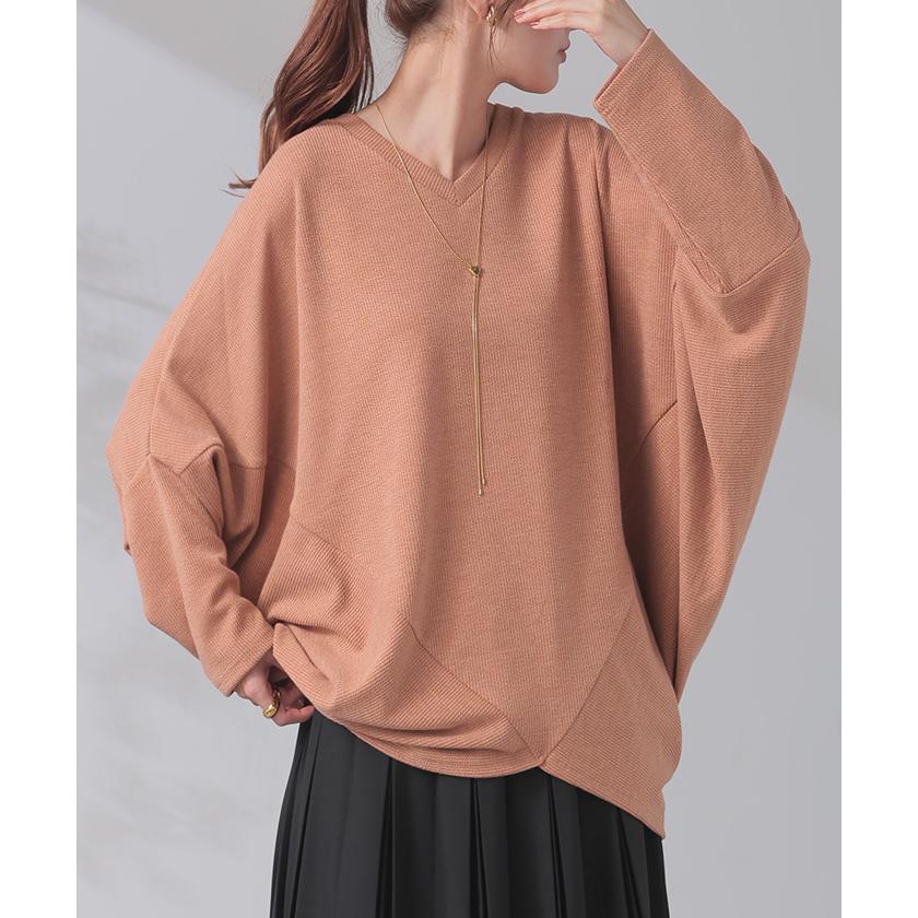 トップス ニット ドルマン Vネック トップス レディース セーター ドルマンスリーブ ドルマンセーター | HUG.U | 11