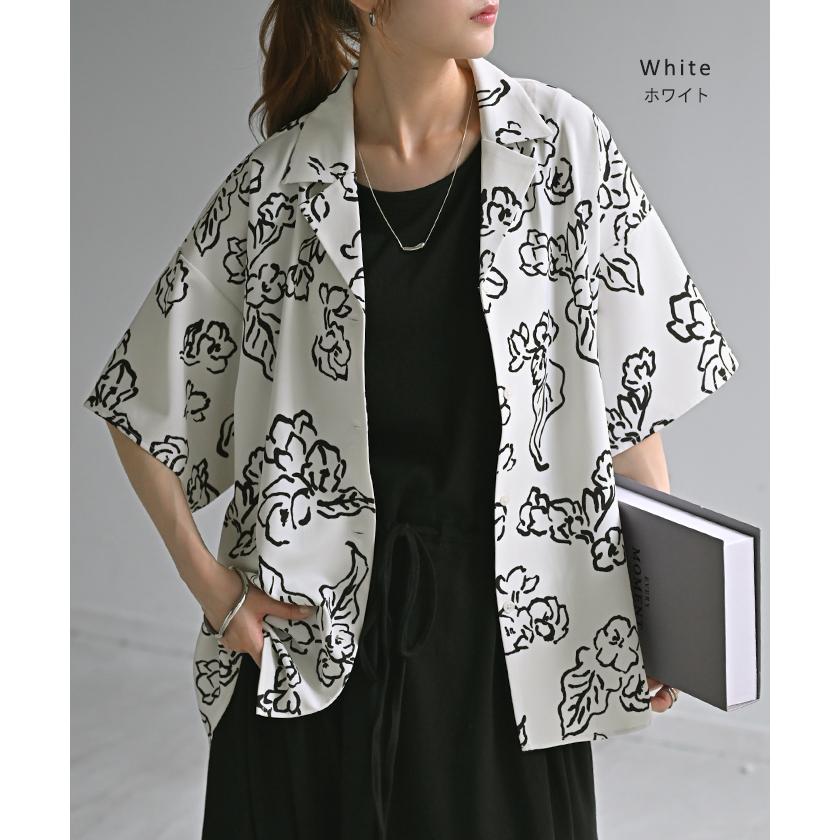 HUG.U（ハグユー） シャツ 柄 レディース ブラウス トップス ロング