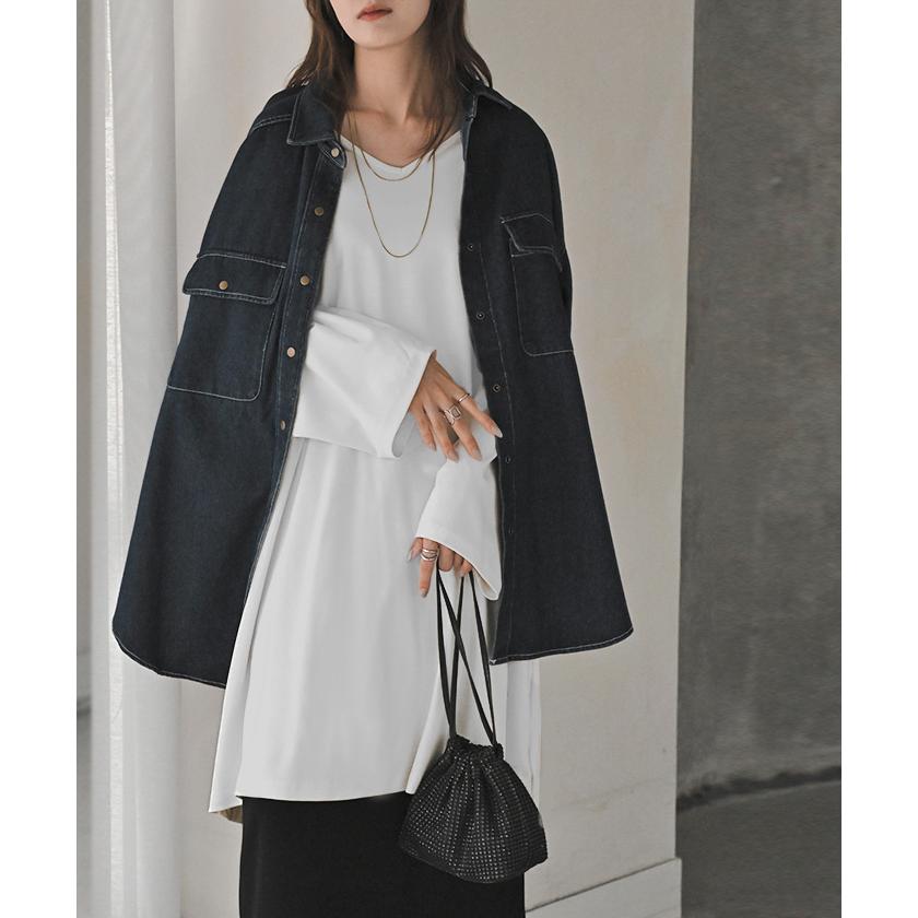 SALE チュニック ロンT 接触冷感 レディース 涼しい トップス 長袖 Tシャツ カットソー ロング ティーシャツ | HUG.U | 10