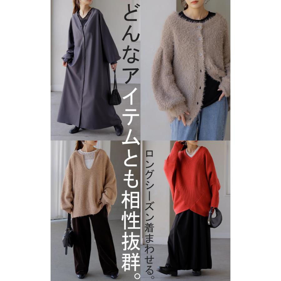 タンクトップ 2way レース レイヤード インナー トップス タンク レディース 無地 異素材 カットソー キャミソール 刺繍 ロング Vネック Uネック 長い 重ね | HUG.U | 12