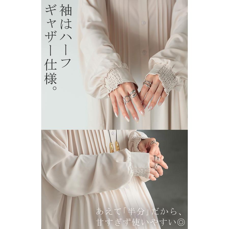 ワンピース シャツ シャツワンピース ノーカラー シャツワンピ レディース シワになりにくい ロング ロングワンピース | HUG.U | 20