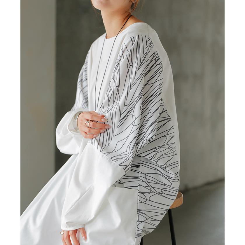 ワンピース ロング Tシャツ アート ワンピ レディース ロングワンピース カットソー Aライン マキシ | HUG.U | 03