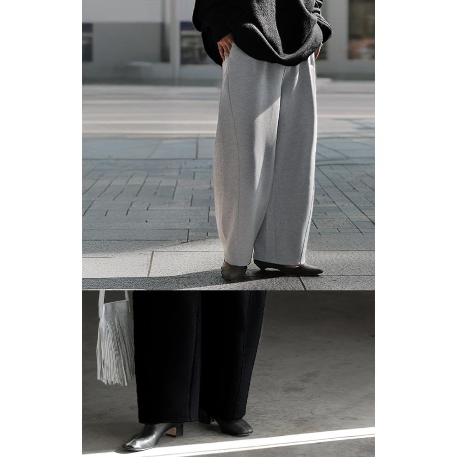 パンツ バレルレッグ レディース ワイド ワイドパンツ ロング ロングパンツ 体型カバー ボトムス ボトム | HUG.U | 04