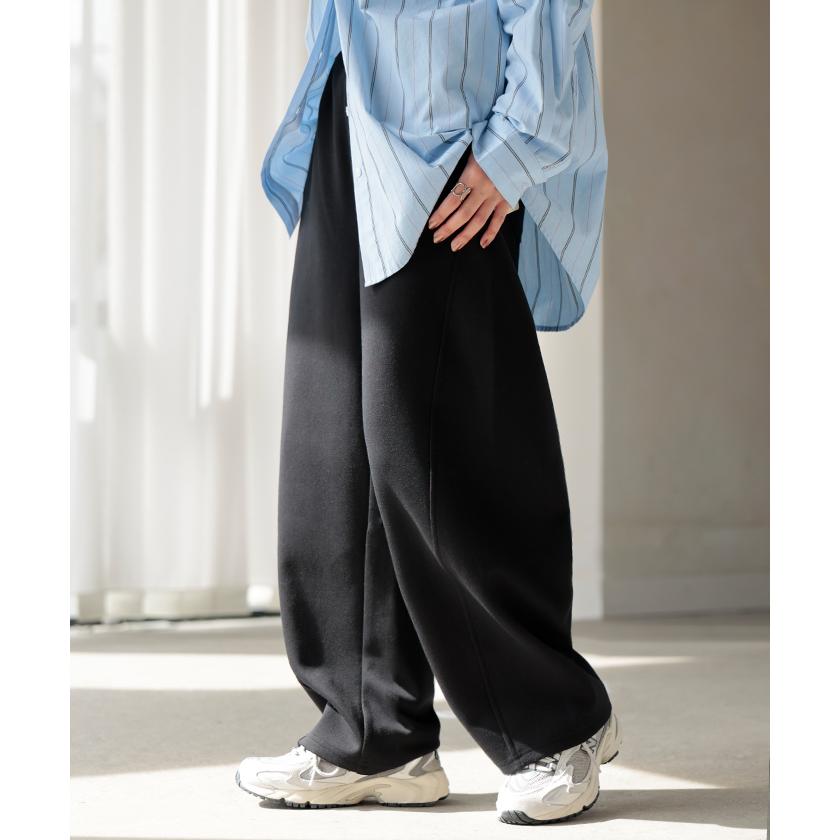 パンツ バレルレッグ レディース ワイド ワイドパンツ ロング ロングパンツ 体型カバー ボトムス ボトム | HUG.U | 07