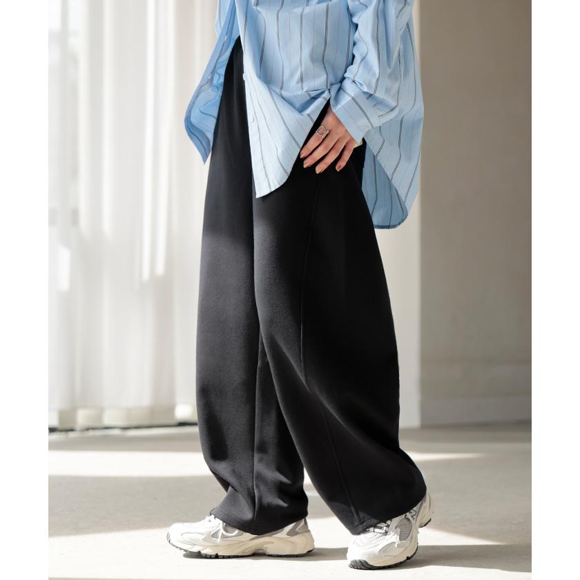 パンツ バレルレッグ レディース ワイド ワイドパンツ ロング ロングパンツ 体型カバー ボトムス ボトム | HUG.U | 10
