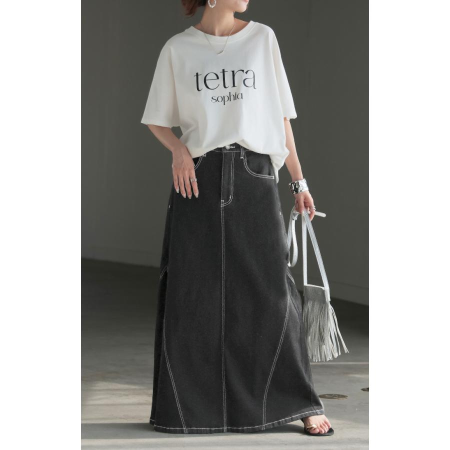 スカート デニム ロング デニムスカート Aライン レディース ロングスカート ボトムス ボトム フレア フレアスカート | HUG.U | 20