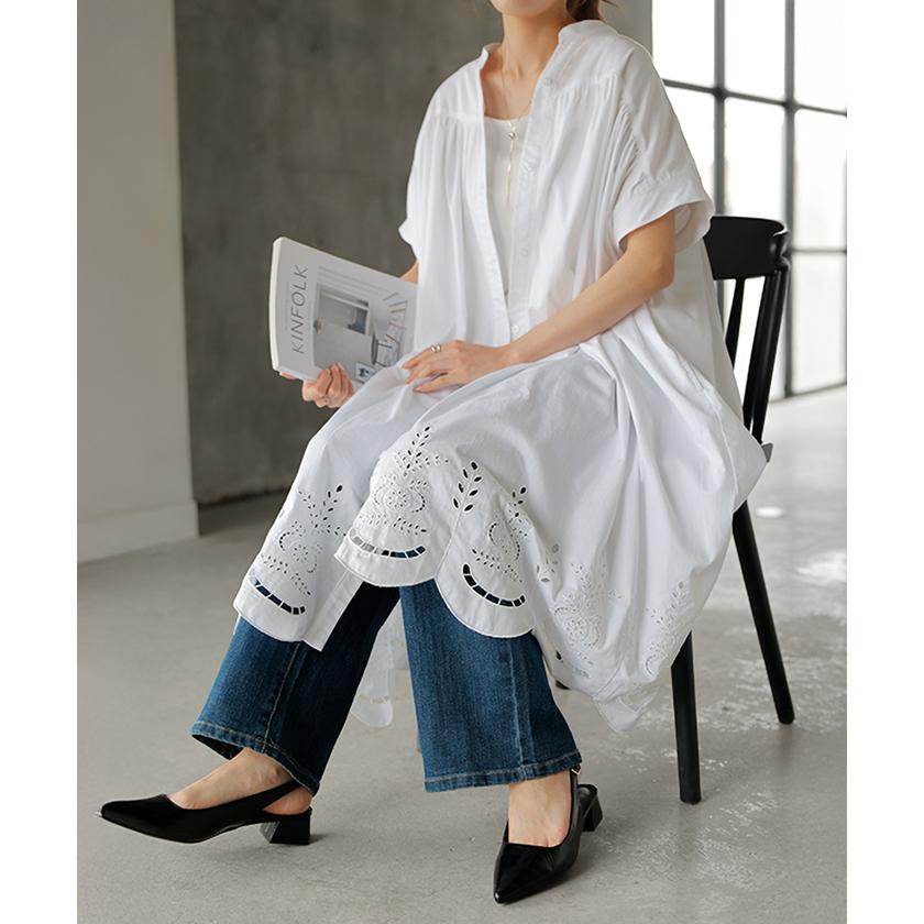 HUG.U（ハグユー） ワンピース レイヤード シャツワンピース シャツ