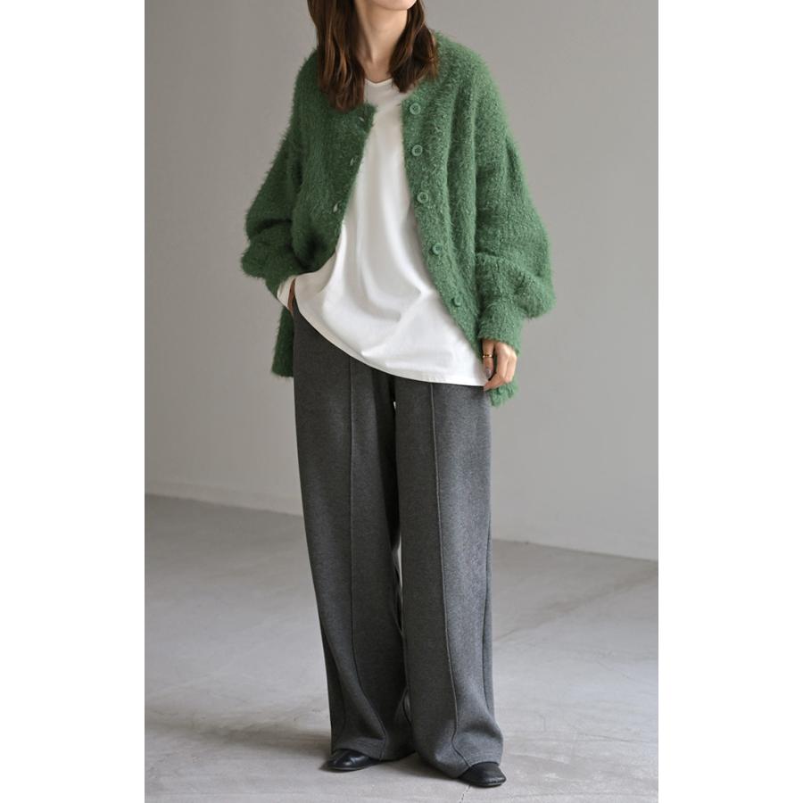 パンツ 特暖 裏シャギー ストレート ロング レディース ボトムス 選べる 2丈 ワイド ボトム 裏起毛パンツ ハイウエスト ズボン ずぼん | HUG.U | 18