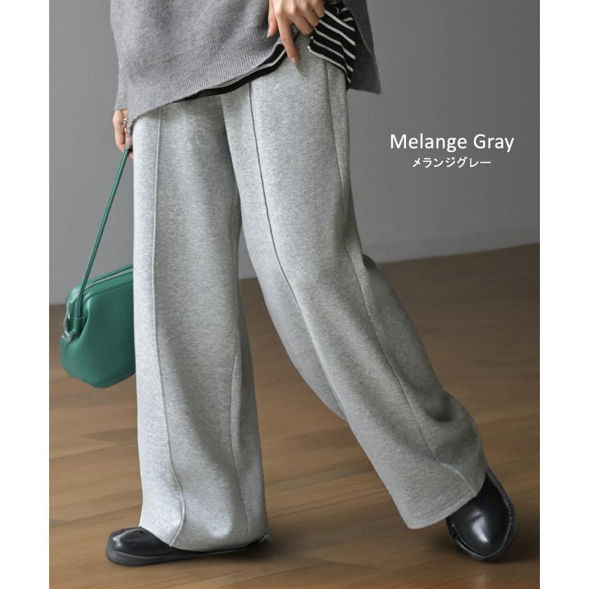 パンツ 特暖 裏シャギー ストレート ロング レディース ボトムス 選べる 2丈 ワイド ボトム 裏起毛パンツ ハイウエスト ズボン ずぼん | HUG.U | 21